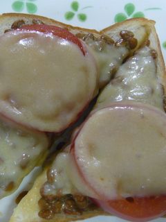 納豆とトマトのヘルシートースト-レシピのメイン写真