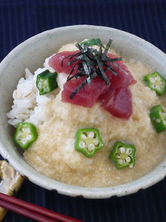 まぐろとオクラの麦とろごはん-レシピのメイン写真