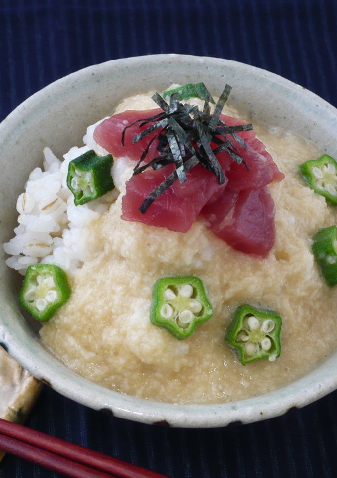 まぐろとオクラの麦とろごはん-レシピのメイン写真