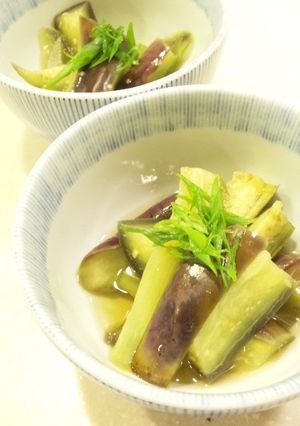 白だしで簡単♪ 茹で茄子のお浸し-レシピのメイン写真