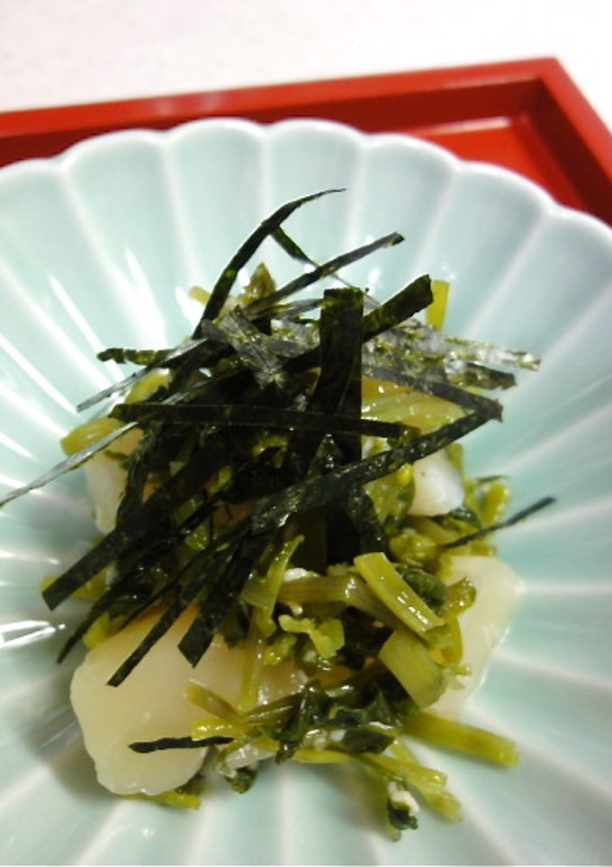 塩麹ほたてと花わさびの和え物-レシピのメイン写真