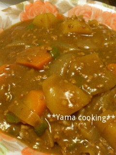 我が家の定番!野菜たっぷり挽き肉カレー☆-レシピのメイン写真