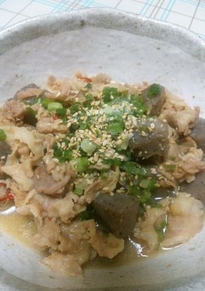 豚とこんにゃくの味噌煮込み～圧力鍋で-レシピのメイン写真