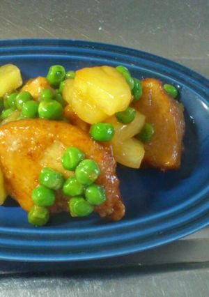 給食レシピ＊まぐろとパインの揚げ煮-レシピのメイン写真