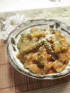 簡単☆ご飯お供!ゴーヤの甘辛苦旨味噌炒め-レシピのメイン写真