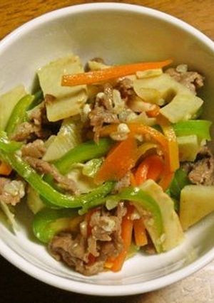 簡単☆塩麹で青椒肉絲風野菜炒め-レシピのメイン写真