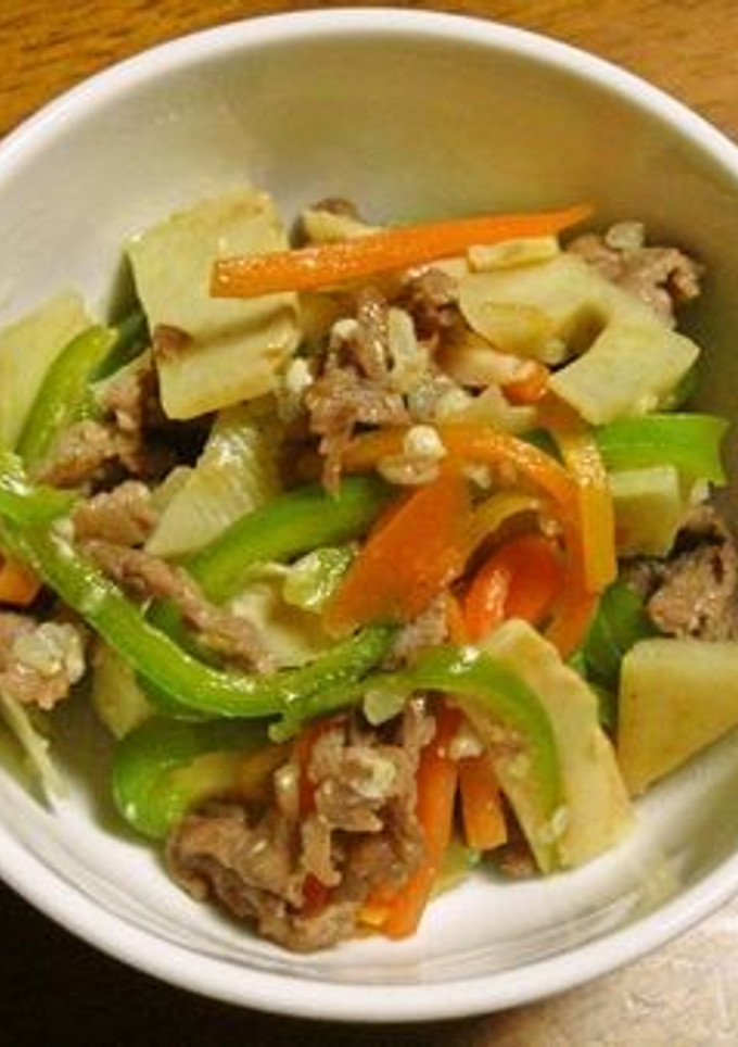 簡単☆塩麹で青椒肉絲風野菜炒め-レシピのメイン写真
