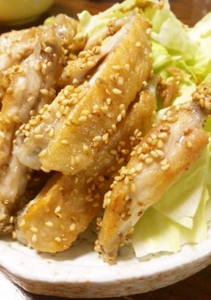 ★簡単カリッカリ♪手羽中のごま塩味★-レシピのメイン写真