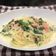 ピリ辛さっぱりクリームパスタ