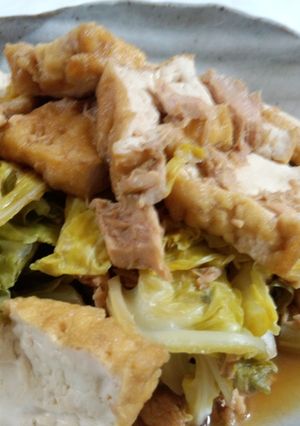 簡単♪春キャベツ・厚揚げ・シーチキン蒸煮-レシピのメイン写真