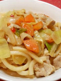 ピリ辛味噌焼きうどん-レシピのメイン写真