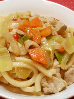 ピリ辛味噌焼きうどん-レシピのメイン写真