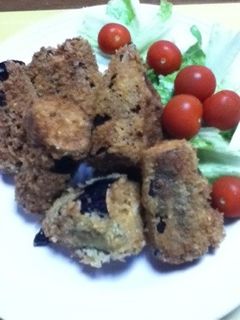 ナスの豚ひき肉挟み揚げ-レシピのメイン写真