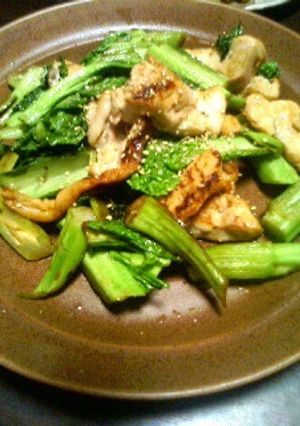 プレ農家めし◆鶏のむね肉と青菜の塩麹炒め-レシピのメイン写真