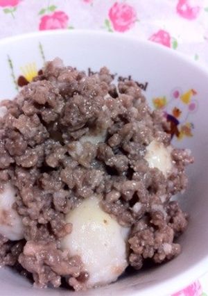 超簡単...丼で...5分..里芋そぼろ-レシピのメイン写真