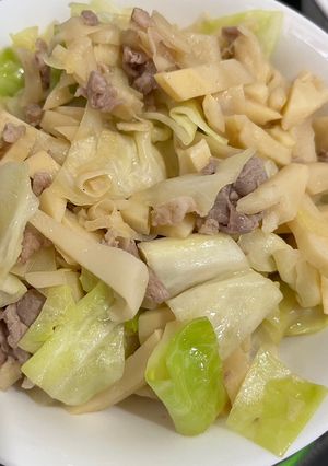 筍とキャベツと豚肉のさっぱりポン酢炒め-レシピのメイン写真