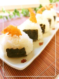 わさマヨ✿海老天おにぎり-レシピのメイン写真