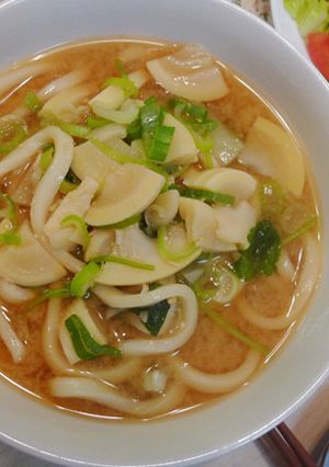 アク抜き不要?!筍味噌煮うどん-レシピのメイン写真