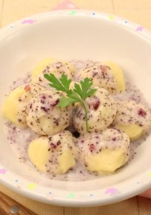 もっちりニョッキの赤しそソース-レシピのメイン写真