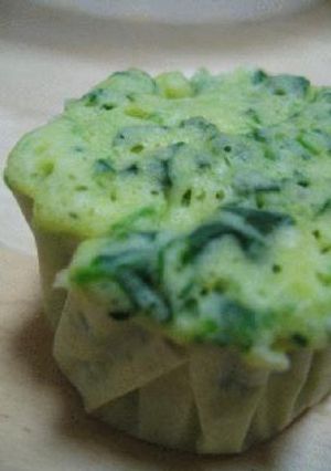 ほうれん草レンジ蒸しパン　ホットケーキミックスバージョン-レシピのメイン写真