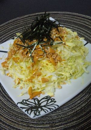 柿の種de千切りキャベツ-レシピのメイン写真