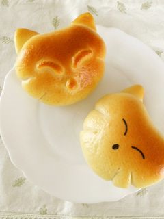 ねこ顔ジャムパン♪-レシピのメイン写真