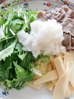 筍のしゃぶしゃぶを、塩麹下味つけしました-レシピのメイン写真