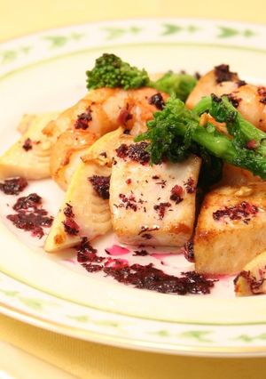 かじきと春野菜のルビーソースがけ-レシピのメイン写真