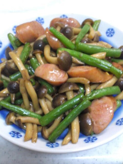 いんげん&しめじの醤油炒め-レシピのメイン写真