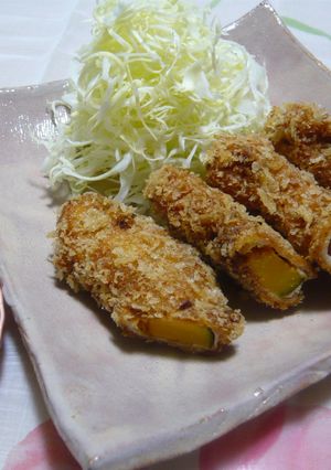 肉巻きカボチャフライ(チーズ風味）-レシピのメイン写真