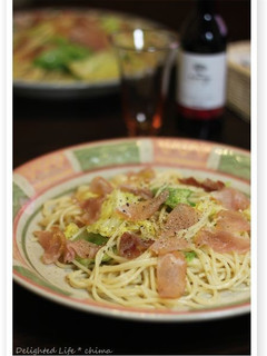 生ハムと春キャベツのパスタ-レシピのメイン写真