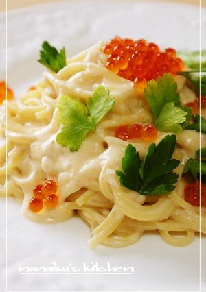 ちょっぴり豪華に♡いくらのクリームパスタ-レシピのメイン写真