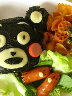 熊本のゆるキャラ☆くまモンおにぎり☆-レシピのメイン写真