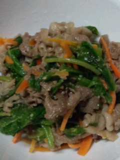 アレンジ出来る、牛肉と法蓮草のゴマ和え-レシピのメイン写真