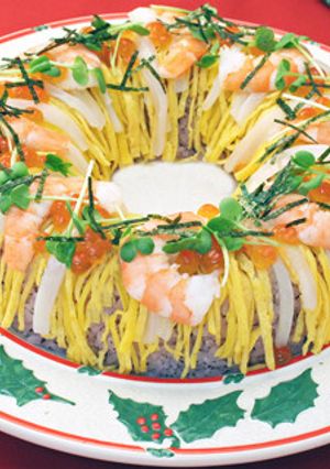 クリスマスリース寿司-レシピのメイン写真