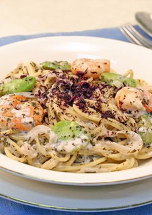 海老とそら豆の赤しそクリームパスタ-レシピのメイン写真