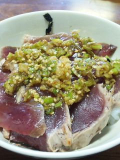 カツオのネギぽん丼-レシピのメイン写真