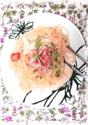 ♥サーモンと玉ねぎのクリームパスタ♥-レシピのメイン写真