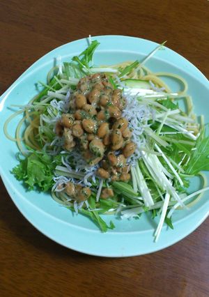 磯の香りと麺つゆバターが絶妙！納豆パスタ-レシピのメイン写真
