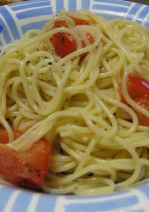 暑いときは！トマトの冷製パスタで！-レシピのメイン写真