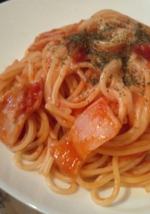 簡単！ベーコンとトマトのパスタ♪-レシピのメイン写真