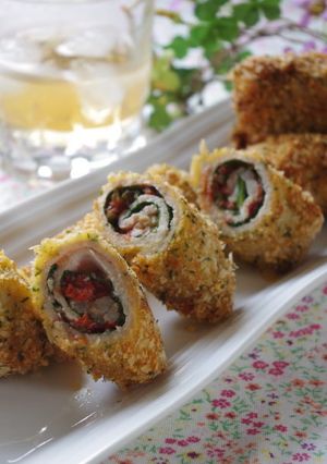 ほうれん草とトマトの豚肉ロール-レシピのメイン写真