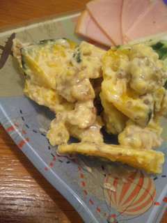 焼きカボチャとくるみのサラダ-レシピのメイン写真