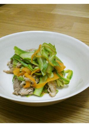 ☆アスパラ麺と豚肉の炒め物☆-レシピのメイン写真