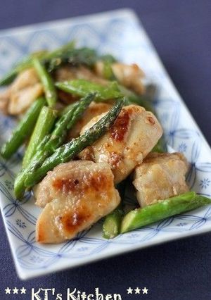 塩麹鶏とアスパラの焦がし醤油炒め-レシピのメイン写真