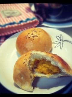 ほっこりカボチャあんぱん*-レシピのメイン写真