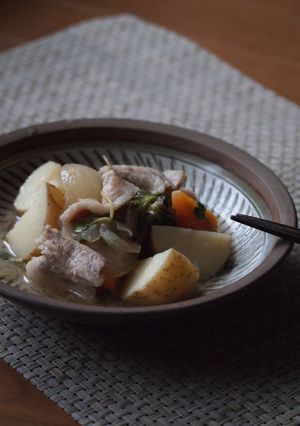 塩麹de豚バラと新じゃがの煮物-レシピのメイン写真