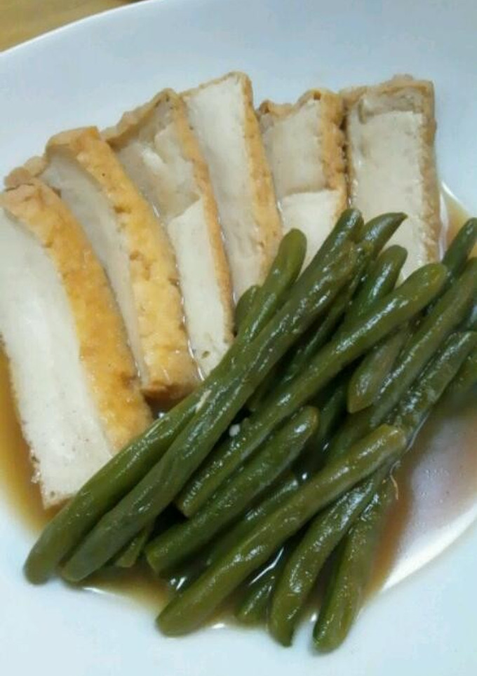 厚あげといんげんの煮物-レシピのメイン写真