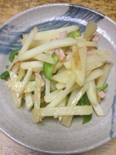 ジャガイモとハムの千切り炒め-レシピのメイン写真