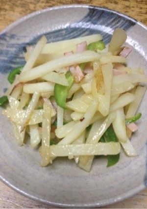 ジャガイモとハムの千切り炒め-レシピのメイン写真